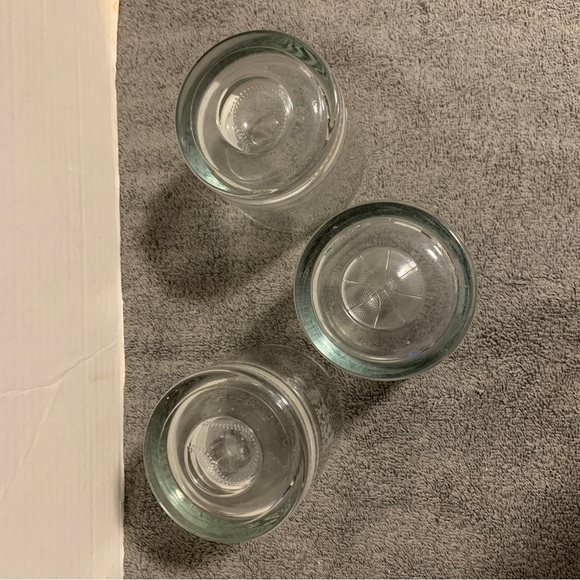 Vintage Red Stag By Jim Beam “Basketball Baseball Dimple” Rocks Glasses Set Of 3 - Picture 3 of 9